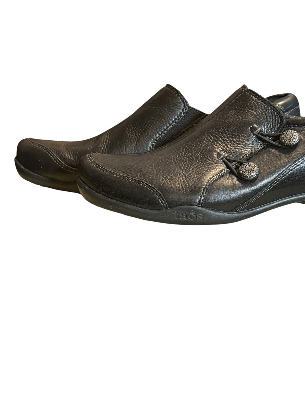 Taos Encore Black Leather Slip-On Comfort Loafers Women’s 9 EU 40 - Picture 5 of 12
